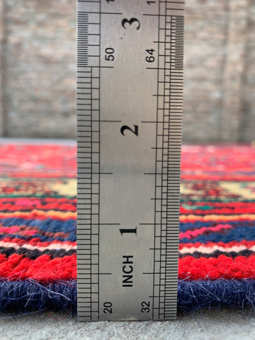 Handgemaakt Perzisch wollen vloerkleed 7x10 - Rood medaillon Perzische stijl tapijt - Exacte afmeting 9'8" x 6'11" - KBHM-952