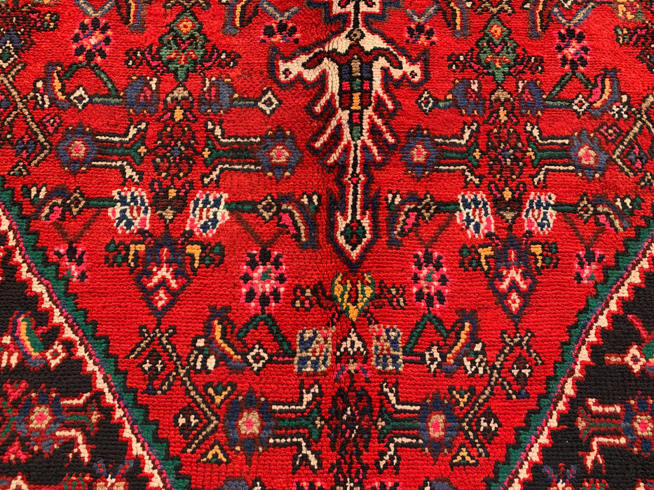 Handgemaakt Perzisch wollen vloerkleed 7x10 - Rood medaillon Perzische stijl tapijt - Exacte afmeting 9'8" x 6'11" - KBHM-952
