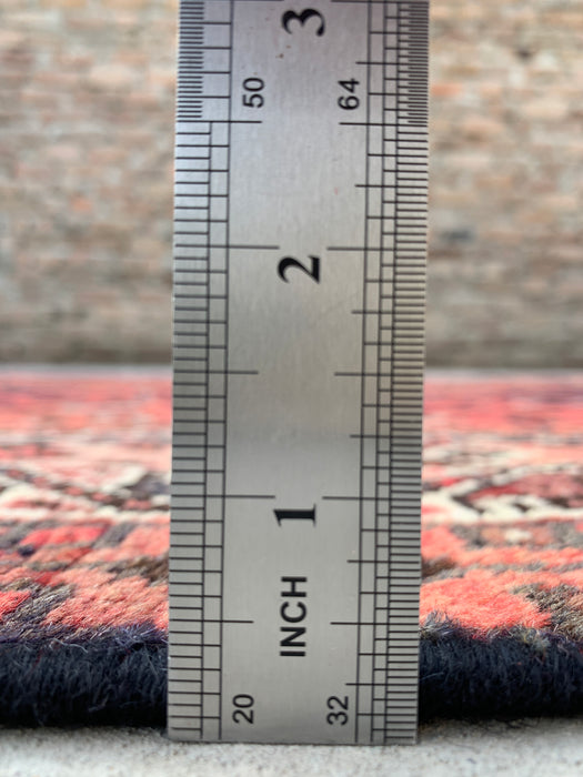 6'8 x 4'7 Handgeknoopt Perzisch wollen tapijt - Vervaagd koraalkleurig stam-medaillonontwerp - KBHM-953