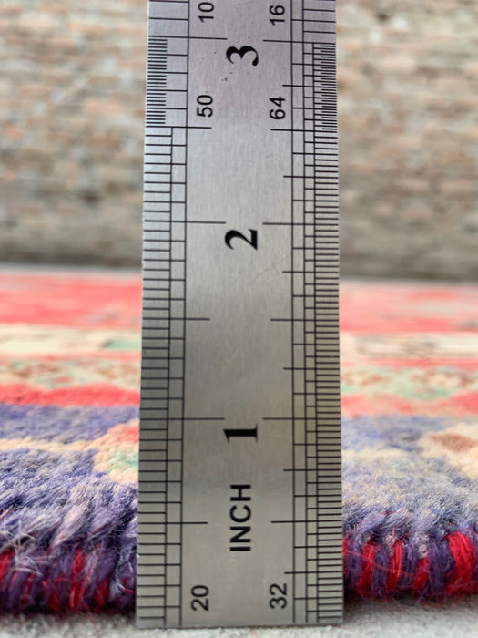 8'1 x 4'11 handgeknoopt Perzisch wollen tapijt - Vervaagd koraalkleurig tribaal medaillonontwerp - KBHM-959