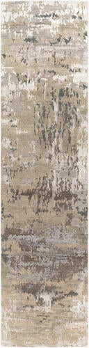 Arte Handgemaakt Wollen & Viscose Vloerkleed — Grijs / Taupe | RTE-2303