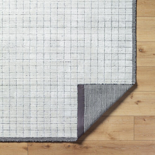 Carre handgemaakt tapijt — Lichtbeige / Houtskool | CCR-2301