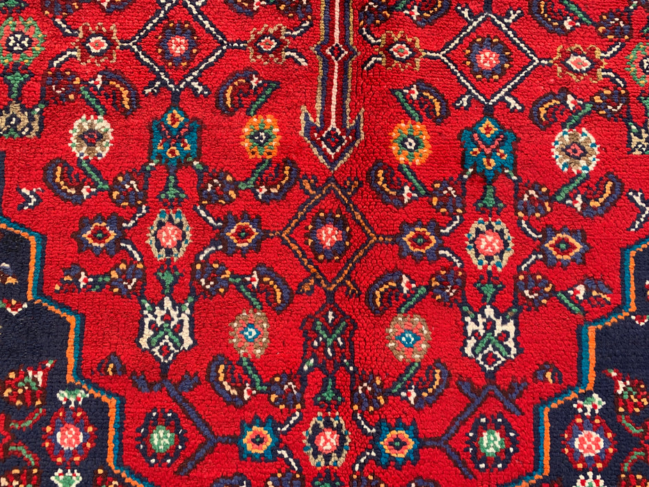 Handgemaakt Perzisch wollen vloerkleed 213x305 cm - Rood Perzisch tapijt met bloemenmedaillon - Exacte afmetingen 307 x 211 cm - KBHM-963