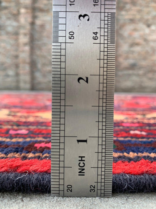 Handgemaakt Perzisch wollen vloerkleed 210x300 - Rood bloemenmedaillon Perzisch stijl tapijt - Exacte afmeting 272 cm x 206 cm - KBHM-964