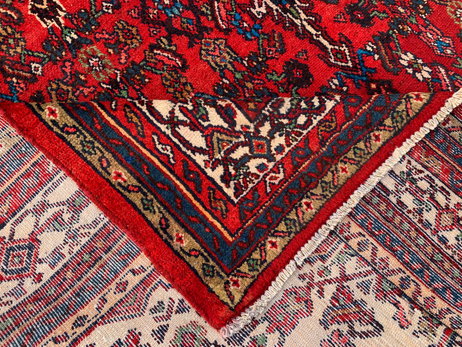 9'9 x 7'10 handgeknoopt Perzisch wollen vloerkleed - Rood medaillonontwerp - KBHM-968