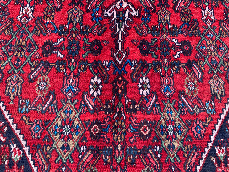 9'9 x 7'10 handgeknoopt Perzisch wollen vloerkleed - Rood medaillonontwerp - KBHM-968