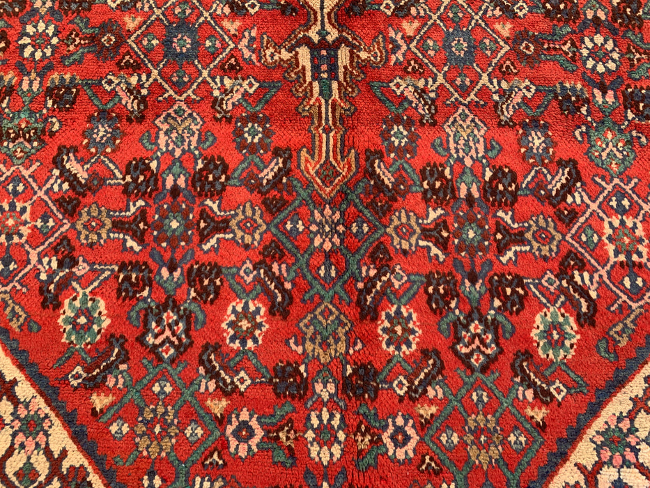 Handgemaakt Perzisch wollen vloerkleed 7x10 - Rood medaillon Perzisch stijl vloerkleed - Exacte afmeting 9'10" x 6'10" - KBHM-969