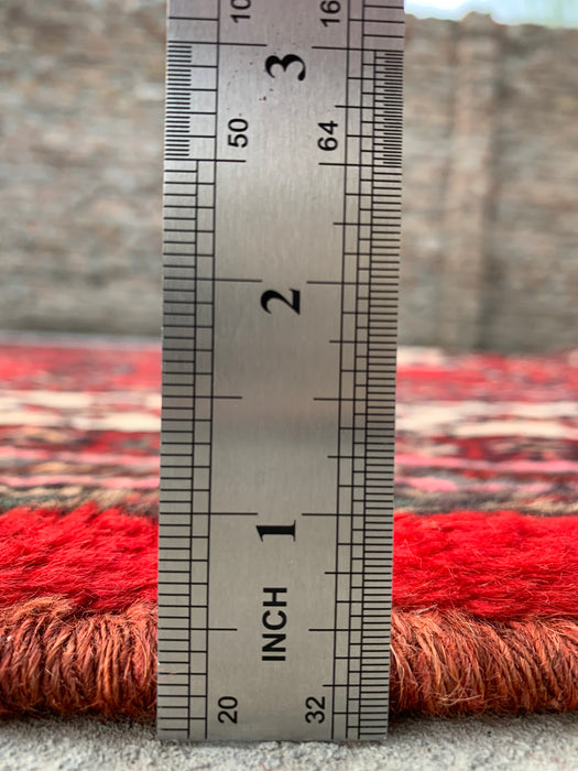 9'10 x 7'4 Handgeknoopt Perzisch wollen tapijt - Rood medaillonontwerp - KBHM-970