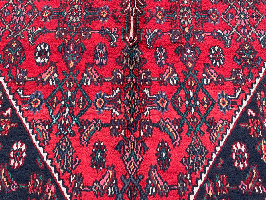 9'10 x 7'4 Handgeknoopt Perzisch wollen tapijt - Rood medaillonontwerp - KBHM-970