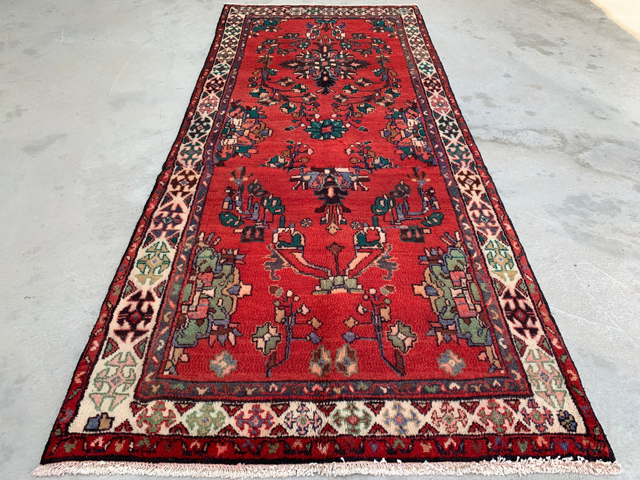 240 x 104 cm handgeknoopt Perzisch wollen loper - Rood bloemenmotief - KBHM-975