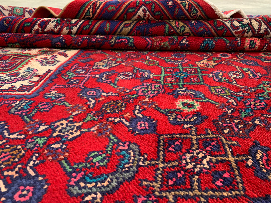 310 x 213 cm handgeknoopt Perzisch wollen vloerkleed - Rood medaillonontwerp - KBHM-982