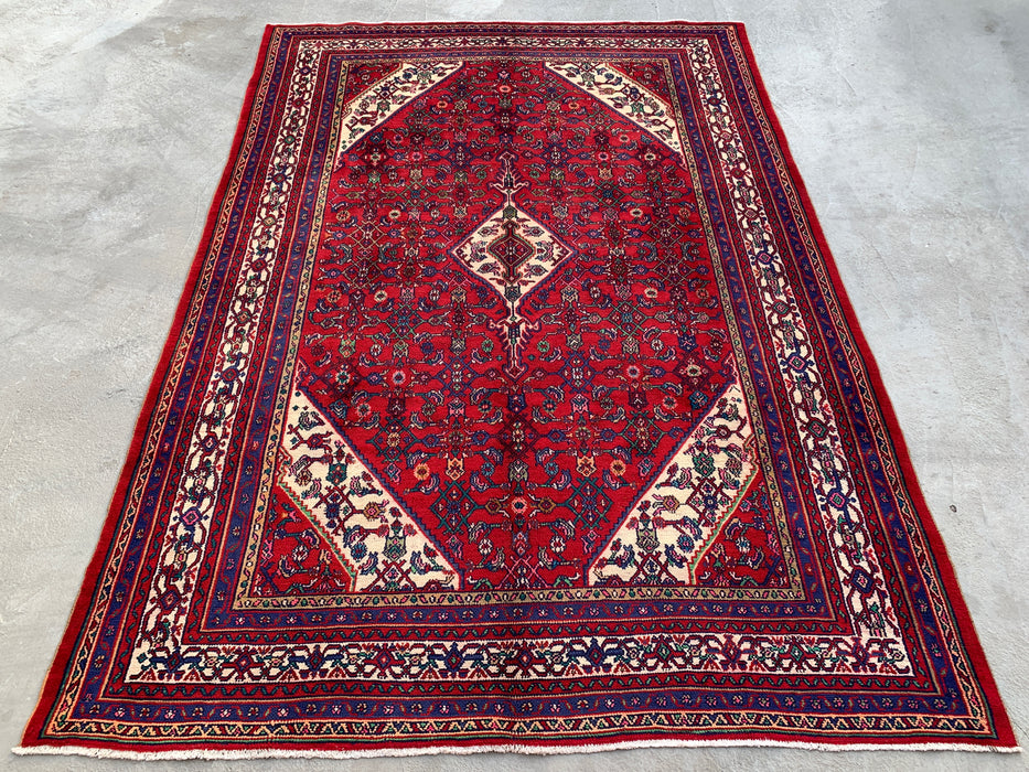 310 x 213 cm handgeknoopt Perzisch wollen vloerkleed - Rood medaillonontwerp - KBHM-982