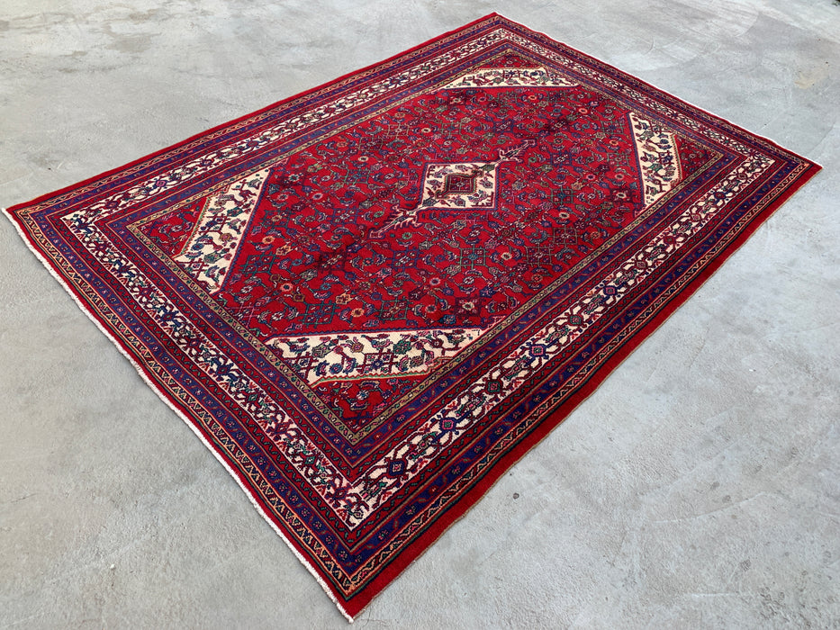 310 x 213 cm handgeknoopt Perzisch wollen vloerkleed - Rood medaillonontwerp - KBHM-982