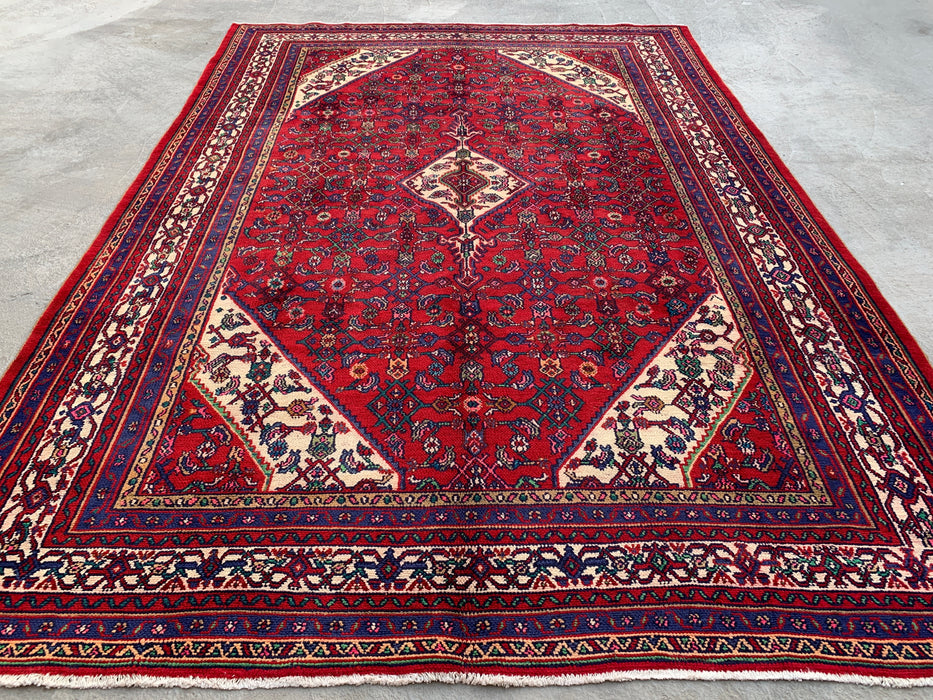 310 x 213 cm handgeknoopt Perzisch wollen vloerkleed - Rood medaillonontwerp - KBHM-982