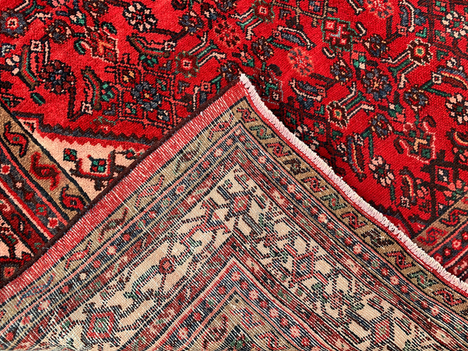 9'10 x 7'0 Handgeknoopt Perzisch wollen tapijt - Rood medaillonontwerp - KBHM-985