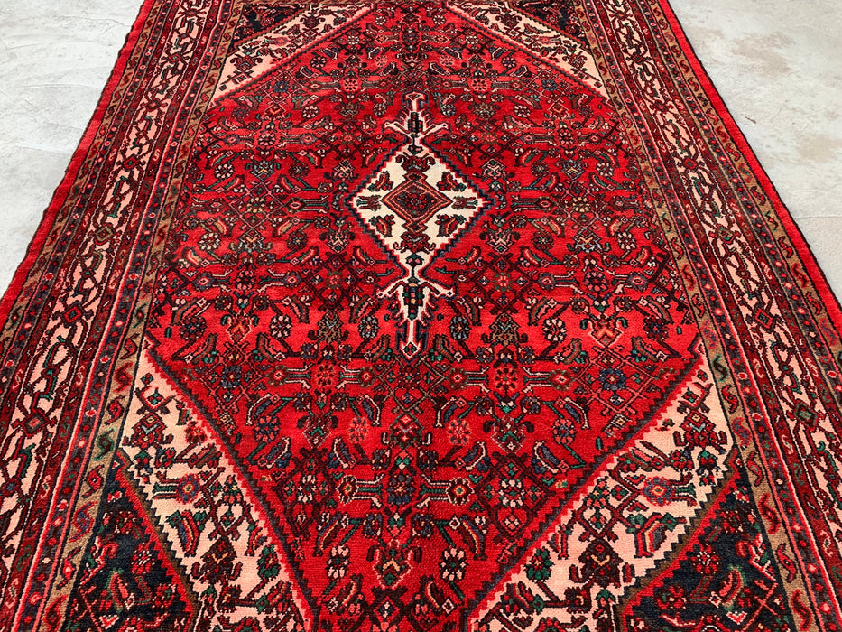 9'10 x 7'0 Handgeknoopt Perzisch wollen tapijt - Rood medaillonontwerp - KBHM-985