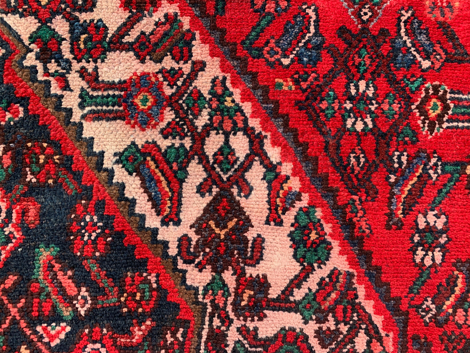 9'10 x 7'0 Handgeknoopt Perzisch wollen tapijt - Rood medaillonontwerp - KBHM-985