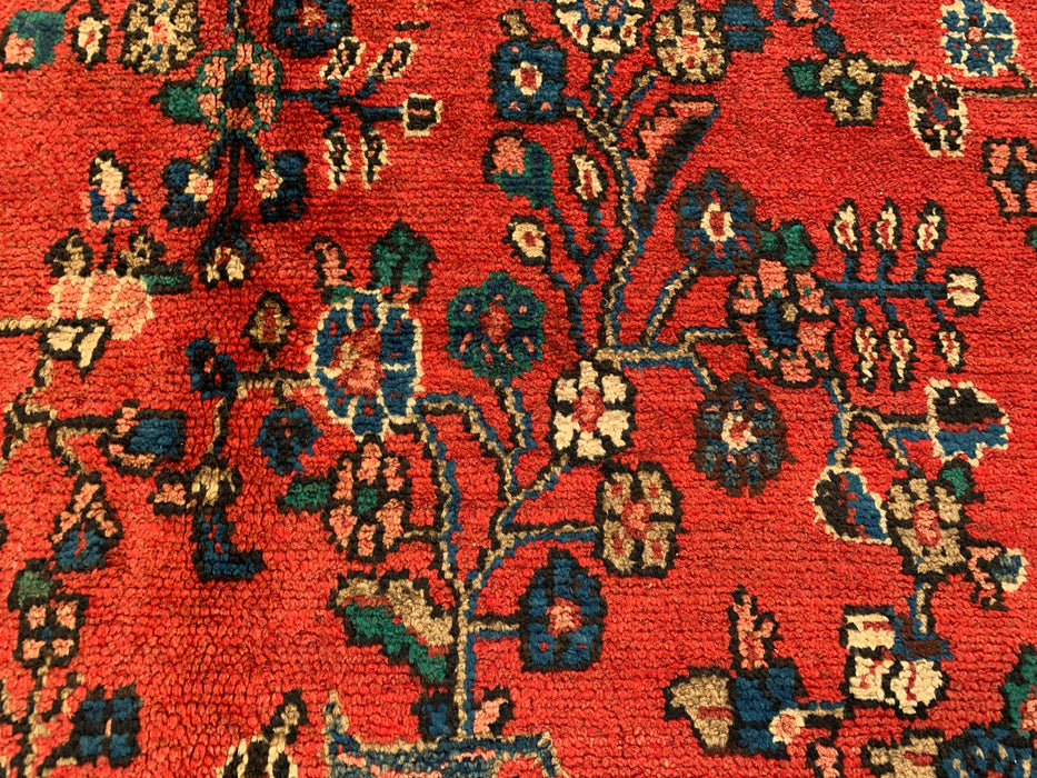 12'0 x 9'0 handgeknoopt Perzisch wollen tapijt - Rood floraal medaillonontwerp - KBHM-986