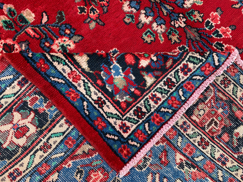 10'0 x 7'1 Hand-Knotted Persian Wool Rug - Red Floral Medallion Persian Style Rug - KBHM-989