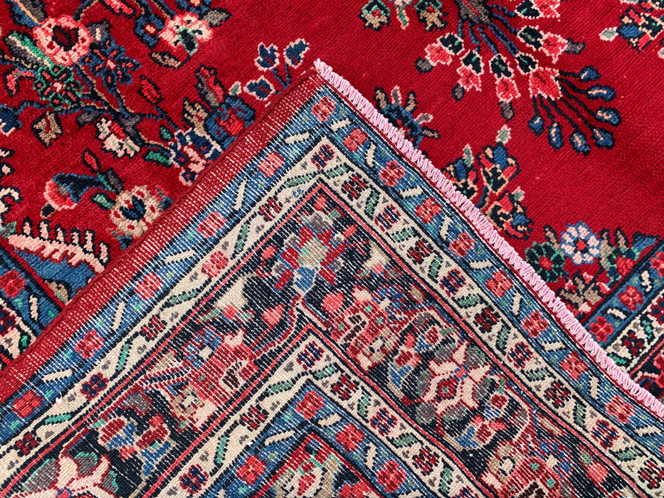 10'0 x 7'1 Hand-Knotted Persian Wool Rug - Red Floral Medallion Persian Style Rug - KBHM-989