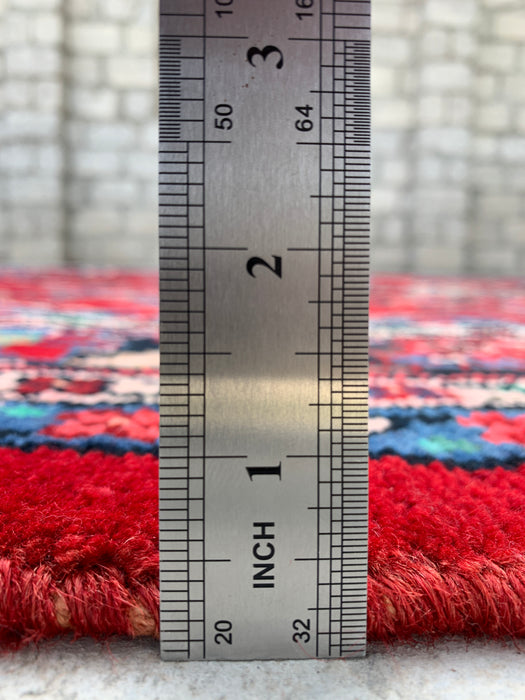 10'0 x 7'1 Hand-Knotted Persian Wool Rug - Red Floral Medallion Persian Style Rug - KBHM-989