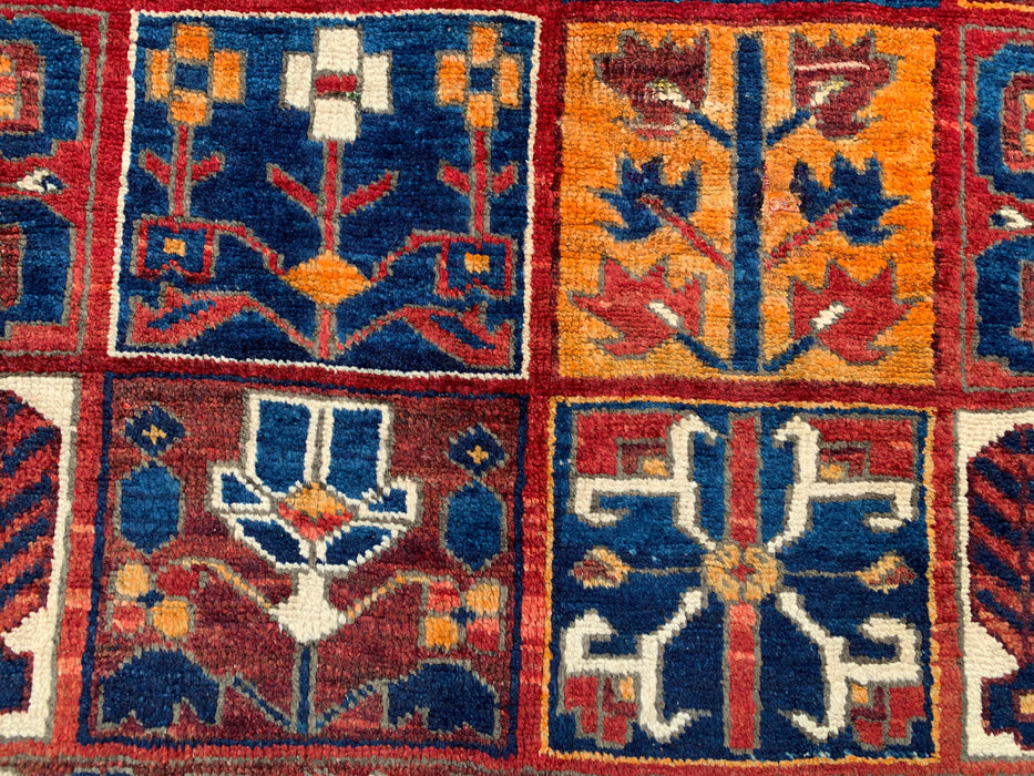 6'3 x 5'1 handgeknoopt Perzisch wollen tapijt - Veelkleurig geometrisch patchworkontwerp - KBHM-990