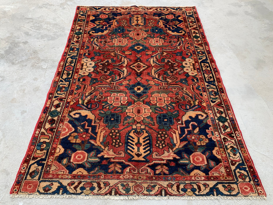 191 x 127 cm Handgeknoopt Perzisch wollen tapijt - Koraalkleurig botanisch bloemendesign - KBHM-991