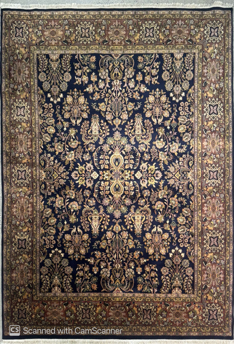 8’x10’ Hand-Knotted Persian-Style (Indo-Persian) Wool Area Rug- Multi/Brown