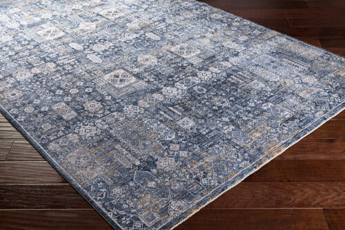 Livabliss Cardiff Machine Woven Rug — Blue / Gray / Ivory | CDF-2309 - construction