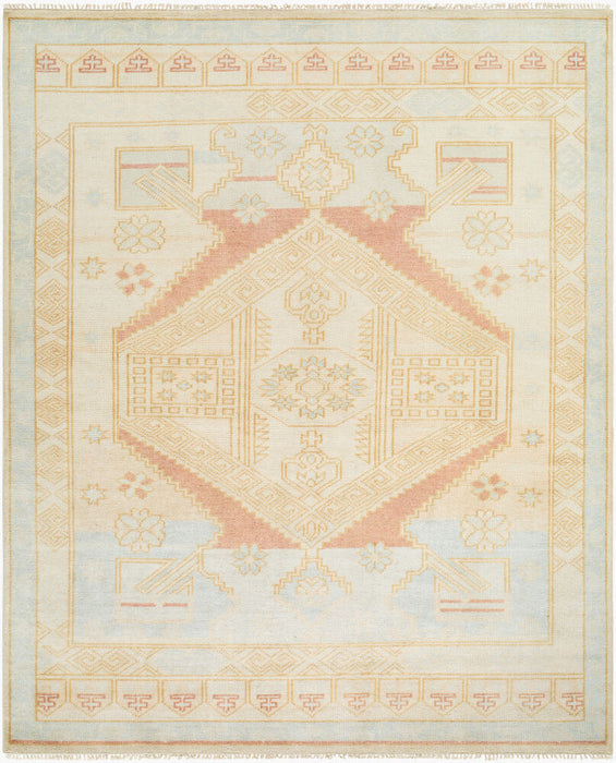 Anadolu Handgeknoopt Tapijt — Blauw / Lichtroze | AAU-2302