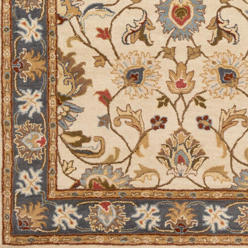 Caesar Handmade Wool Rug — Beige / Denim | CAE-1125