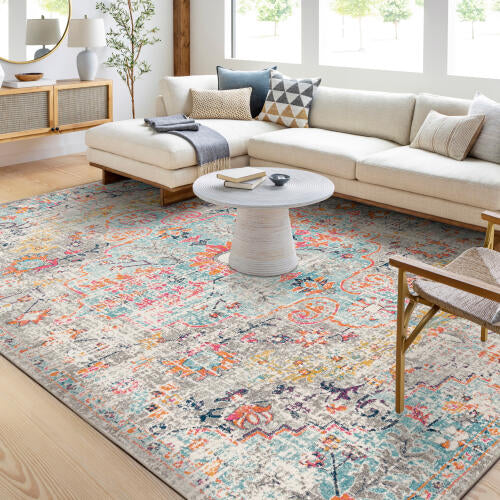 Livabliss Harput Machinaal Geweven Vloerkleed — Ivoor / Multi | HAP-1063 - colour & pattern