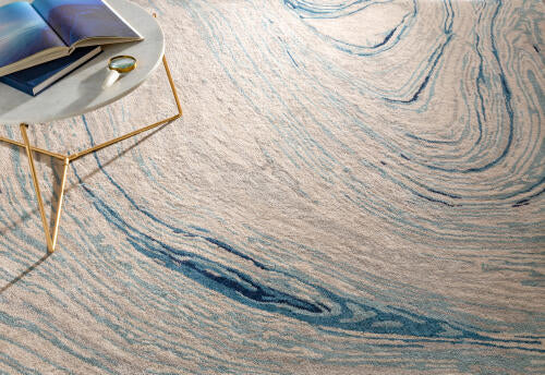 Kavita Handmade Rug — Ice Blue / Oatmeal | KVT-2308