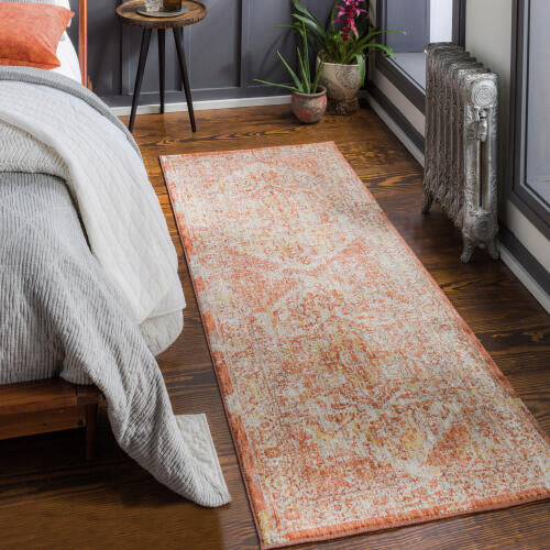 Livabliss Mirabel Machinaal Geweven Vloerkleed — Stoffig Koraal / Beige | MBE-2304 - colour & pattern