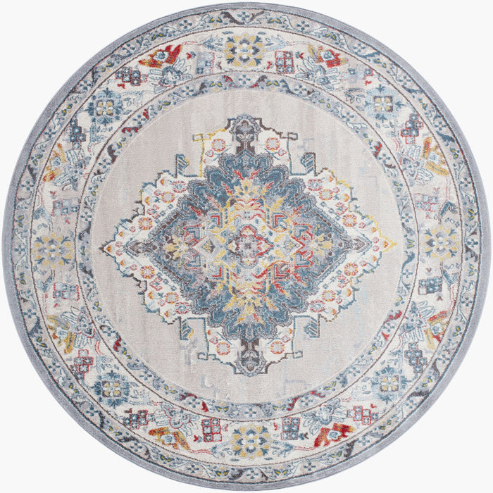 Ankara Machine Woven Rug — Gray / Ice Blue | AKR-2300