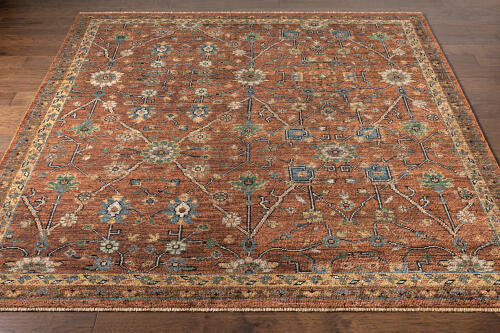 Reign handgemaakt wollen vloerkleed — Roest / Multi | REG-2301