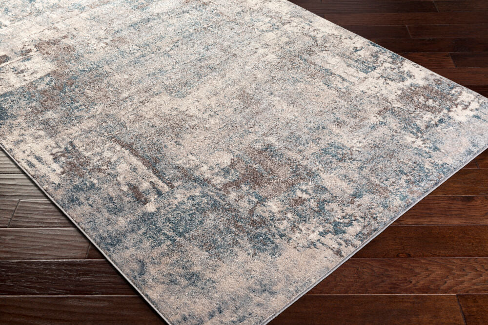 Ankara Machinaal Geweven Vloerkleed — Beige / Blauwgroen | AKR-2307