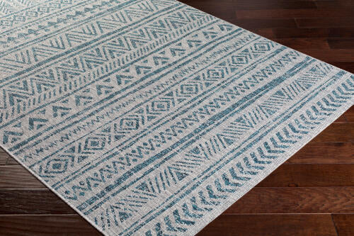 Livabliss Eagean Machinaal Geweven Vloerkleed — Talingblauw / Taupe | EAG-2307