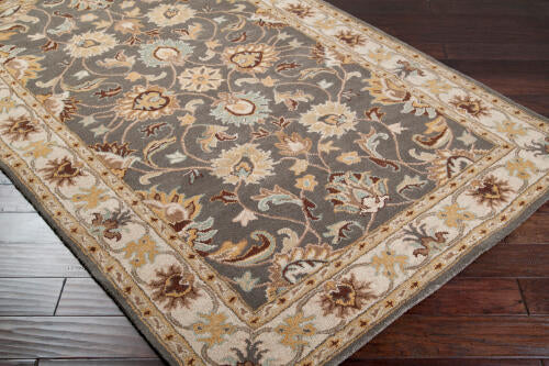 Caesar Handmade Wool Rug — Charcoal / Taupe | CAE-1005