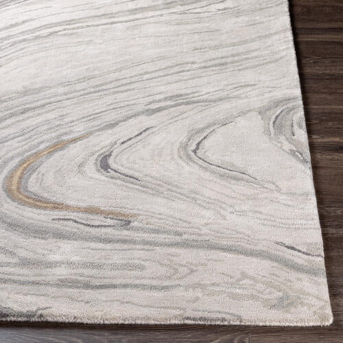 Kavita Handgemaakt Vloerkleed — Grijs / Goud | KVT-2304