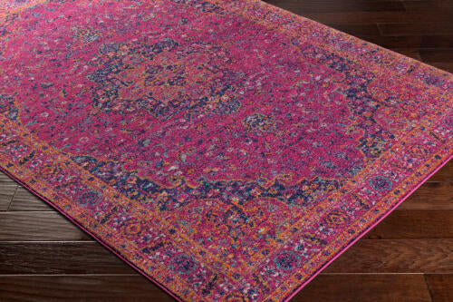 Livabliss Harput machinaal geweven vloerkleed — Magenta / Marineblauw | HAP-1008