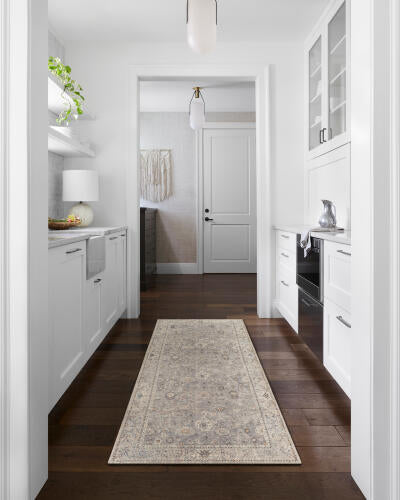 Davina Machine Woven Rug — Gray / Beige Multi | BOCC-2300