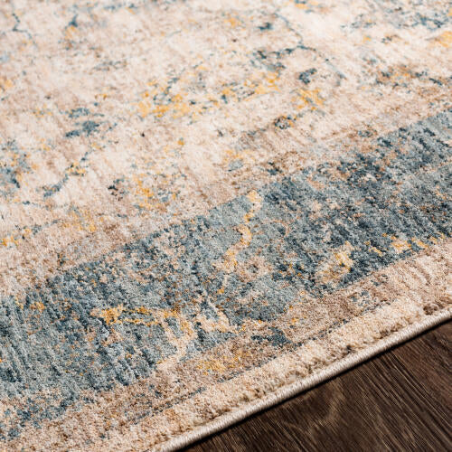 Livabliss Mirabel Machinaal Geweven Vloerkleed — Zand / Blauw | MBE-2313