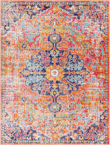 Livabliss Harput Machinaal Geweven Vloerkleed — Multi / Oranje | HAP-1062 - performance