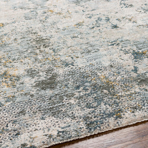Livabliss Dresden machinaal geweven vloerkleed — Zacht teal / taupe | DRE-2302