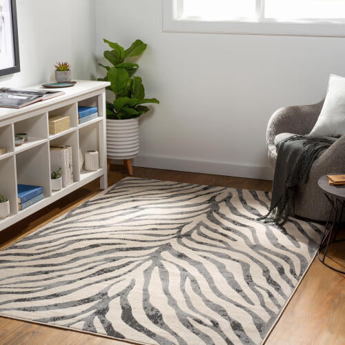 City Machinaal Geweven Vloerkleed — Grijs / Ivoor | CIT-2300 - colour & pattern