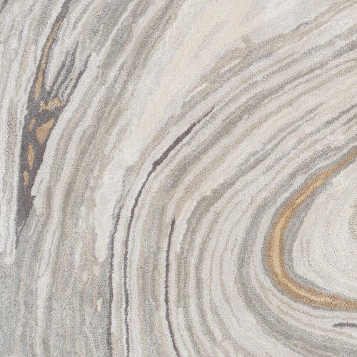Kavita Handgemaakt Vloerkleed — Grijs / Goud | KVT-2304