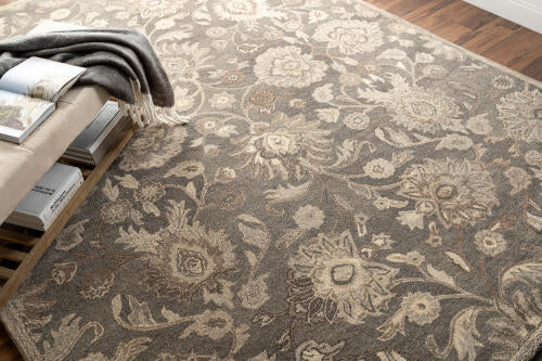 Caesar Handmade Wool Rug — Taupe / Ivory | CAE-1195