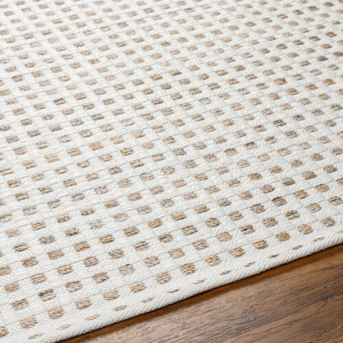 Ariel Handgeweven PET-vloerkleed — Wit / Taupe | AIL-2301
