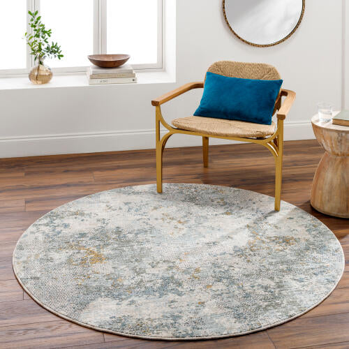 Livabliss Dresden machinaal geweven vloerkleed — Zacht teal / taupe | DRE-2302